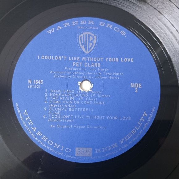 Vintage Petula Clark Couldn't Live Without Your Love vinyl record 1966 o… - Picture 10 of 10